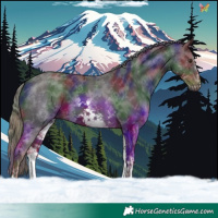 Horse Color:Nacre White Spotted Liver Chestnut