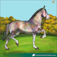Horse Color:Nacre White Spotted Liver Red Onyx