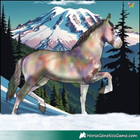 Horse Color:Nacre White Spotted Liver Red Onyx 
