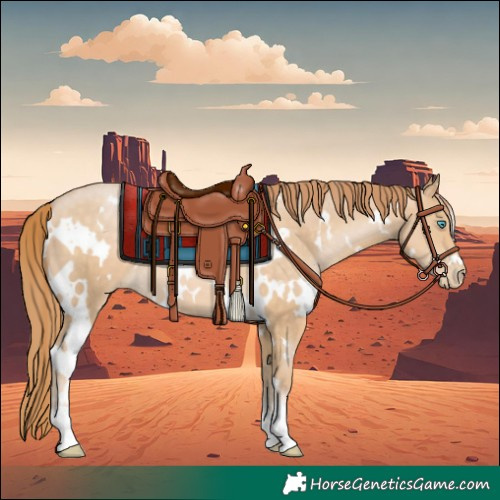 Horse Color:White Spotted Buckskin Pearl 