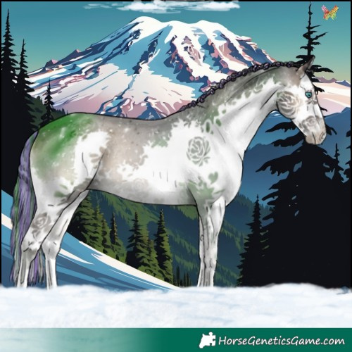 Horse Color:Painted Smoky Blue Onyx Splash