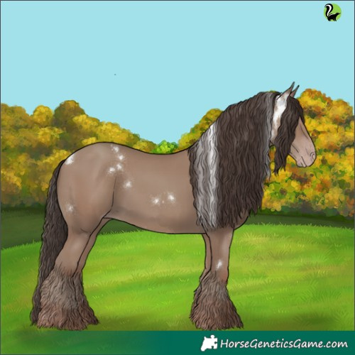 Horse Color:White Spotted Classic Champagne 