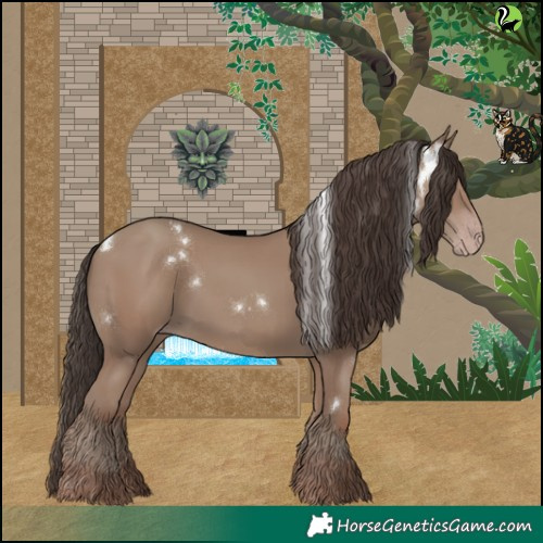 Horse Color:White Spotted Classic Champagne 
