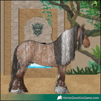Horse Color:Silver Brown Roan Tobiano and Liver Red Dun Tobiano