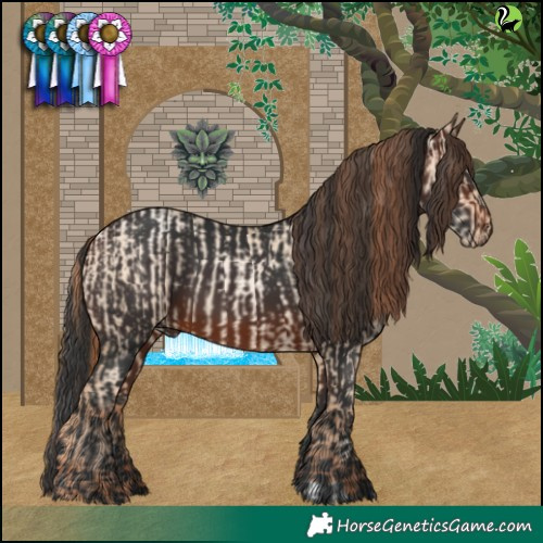 Horse Color:Sable Champagne Pearl Dun  and White Spotted Brown Rabicano 