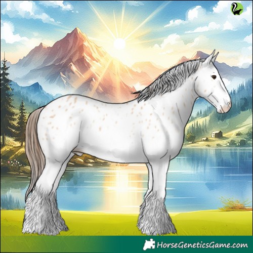 Horse Color:White Spotted Bay Dun Appaloosa 