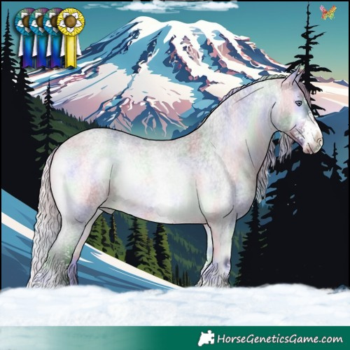 Horse Color:Nacre White Spotted Silver Bay Chinchilla Roan Onyx Rabicano 