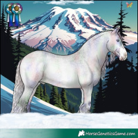 Horse Color:Nacre White Spotted Silver Bay Chinchilla Roan Onyx Rabicano