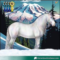 Horse Color:Nacre White Spotted Silver Bay Chinchilla Roan Onyx Rabicano