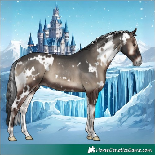 Horse Color:White Spotted Blue Onyx Rabicano