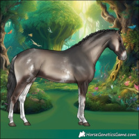 Horse Color:White Spotted Blue Onyx Rabicano