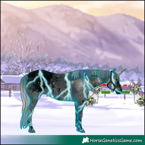 Horse Color:Void Nacre Thunderstruck Palomino Ice Sabino Snowcap 