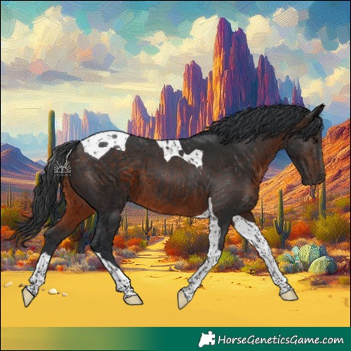 Horse Color:Brown Tobiano 