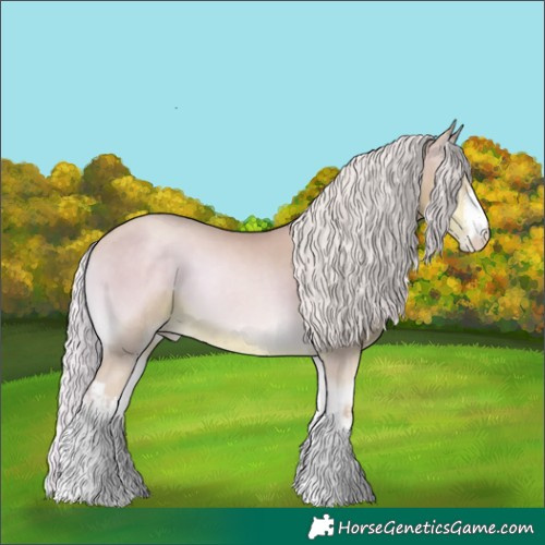 Horse Color:Watercolor White Spotted Silver Smoky Blue Onyx Pearl 