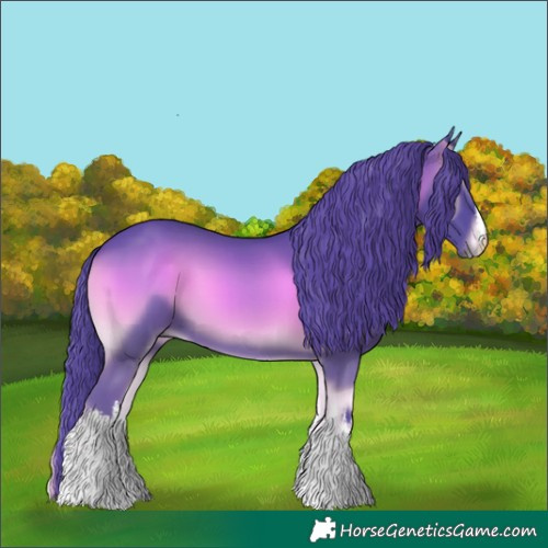 Horse Color:Watercolor White Spotted Smoky Blue Onyx 