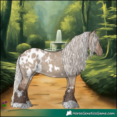 Horse Color:White Spotted Silver Grullo Blanket Rabicano