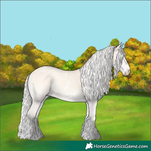 Horse Color:White Spotted Silver Perlino Onyx 