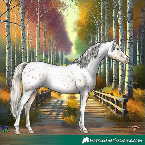 Horse Color:Chocolate Palomino Pearl Mushroom Tobiano Near Leopard 