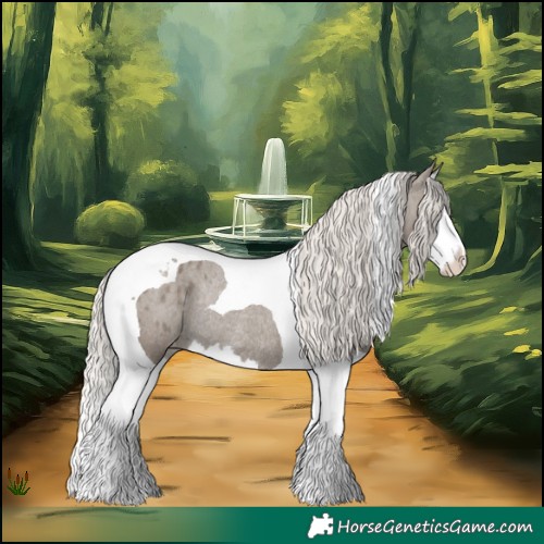 Horse Color:Silver Grullo Splash Tobiano Varnish Rabicano 