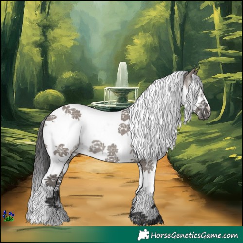 Horse Color:Grullo Splash Tobiano Frame Rabicano 