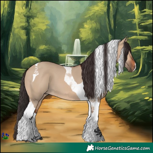 Horse Color:Bay Dun Tobiano 