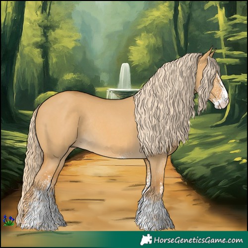 Horse Color:White Spotted Palomino Dun Rabicano 