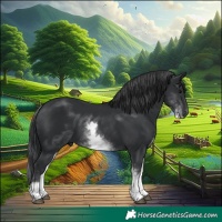 Horse Color:White Spotted Black 