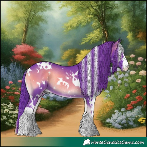 Horse Color:Watercolor White Spotted Smoky Blue Onyx Rabicano 