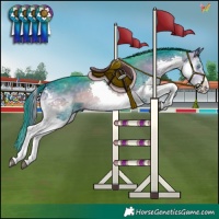 Horse Color:Watercolor Buckskin Onyx Splash Tobiano