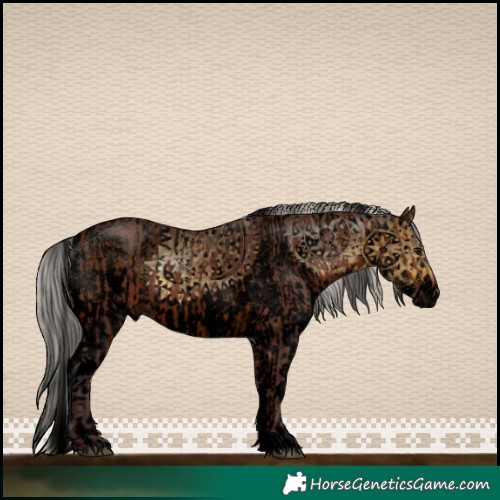 Horse Color:Void White Spotted Silver Bay and Void White Spotted Silver Buckskin Dun