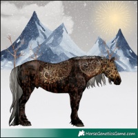 Horse Color:Void White Spotted Silver Bay  and Void White Spotted Silver Buckskin Dun 