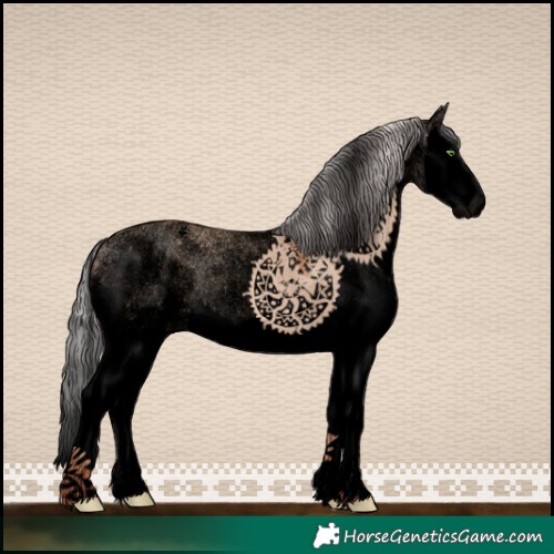 Horse Color:Void White Spotted Silver Classic Champagne Dun Splash 
