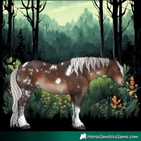 Horse Color:White Spotted Silver Brown Tobiano