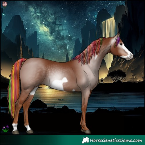 Horse Color:Gray Painted Chestnut Frame 