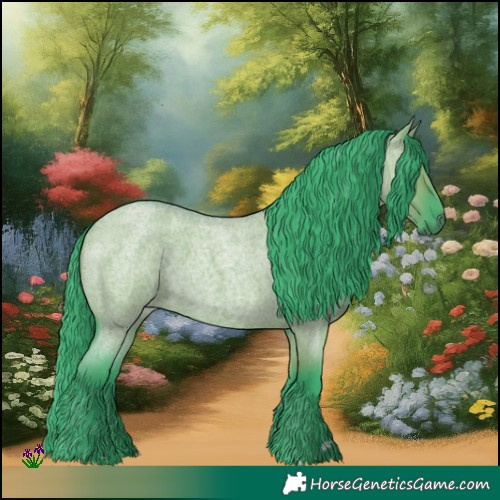 Horse Color:Watercolor Grullo Roan 