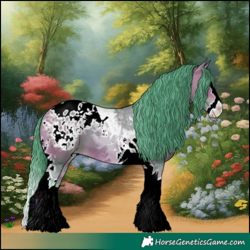 Horse Color:Watercolor Bay Splash Tobiano Blanket 