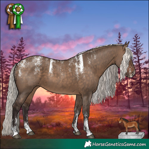 Horse Color:Powder White Silver Brown Dun 