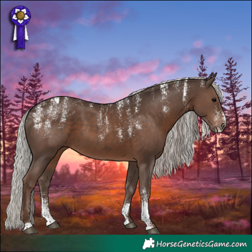 Horse Color:Powder White Silver Black