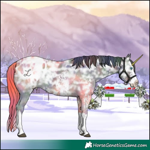 Horse Color:Nacre Black Ice Sabino Splash Blanket 