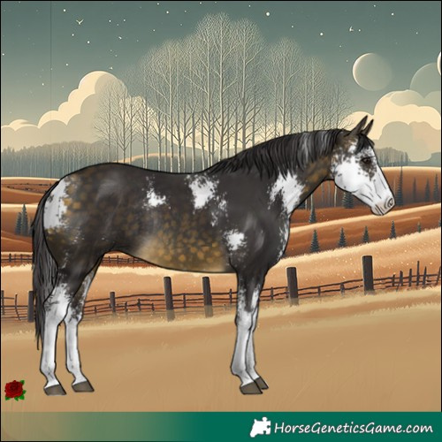 Horse Color:Buckskin Sabino Rabicano 