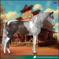 Horse Color:Silver Brown Mushroom Tobiano