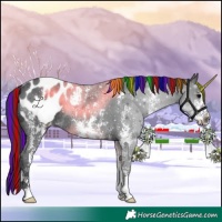 Horse Color:Painted Black Sabino Appaloosa