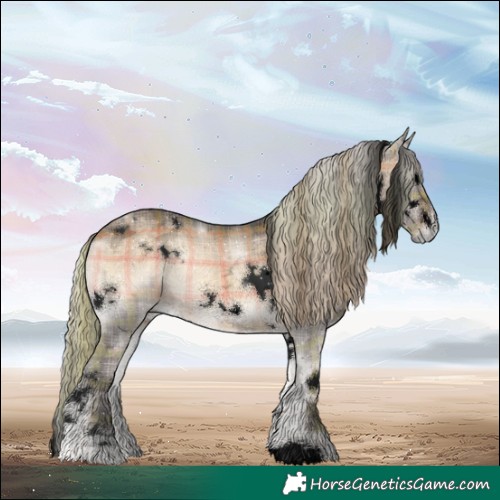 Horse Color:Void Plaid  White Spotted Silver Brown Ice Onyx 