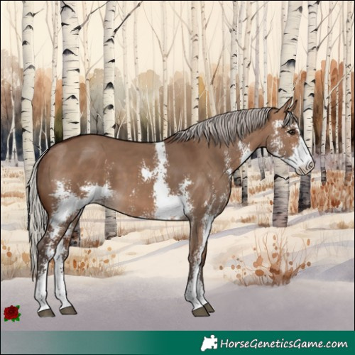 Horse Color:Silver Brown Dun Sabino