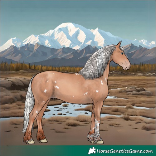 Horse Color:White Spotted Silver Sable Champagne Tobiano 