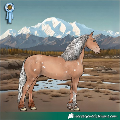 Horse Color:White Spotted Silver Sable Champagne Tobiano 