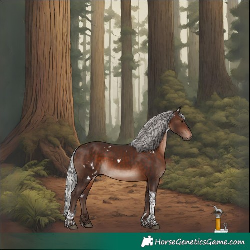 Horse Color:White Spotted Silver Brown Mushroom Tobiano