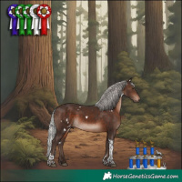 Horse Color:White Spotted Silver Brown Mushroom Tobiano 