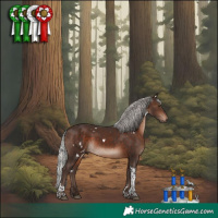 Horse Color:White Spotted Silver Brown Mushroom Tobiano 