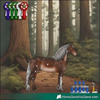 Horse Color:White Spotted Silver Brown Mushroom Tobiano 